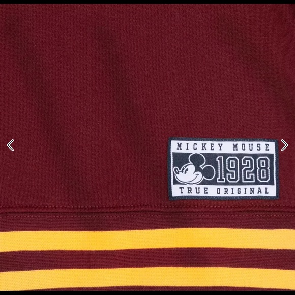 Mickey Mouse Letterman Fleece Pullover for Adults - Picture 5 of 7